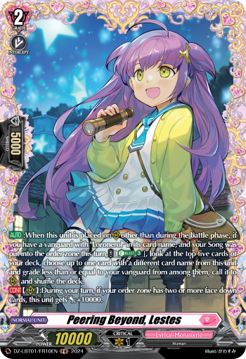 (FR10) Cardfight Vanguard Lyrical Monasterio: Sparkling Stars! Single: Peering Beyond, Lestes [D-Format] (V.2 - Frame Rare)  Frame Rare