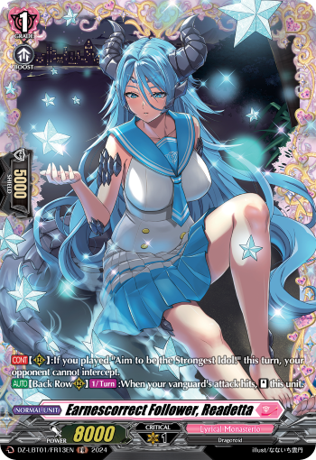 (FR13) Cardfight Vanguard Lyrical Monasterio: Sparkling Stars! Single: Earnescorrect Follower, Readetta [D-Format] (V.2 - Frame Rare)  Frame Rare