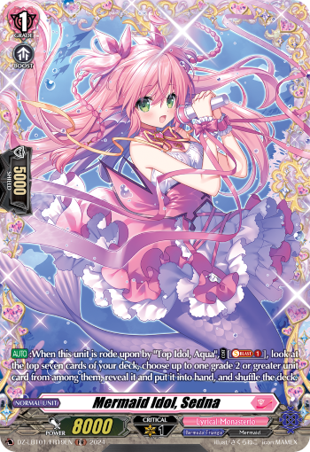 (FR19) Cardfight Vanguard Lyrical Monasterio: Sparkling Stars! Single: Mermaid Idol, Sedna [D-Format] (V.2 - Frame Rare)  Frame Rare