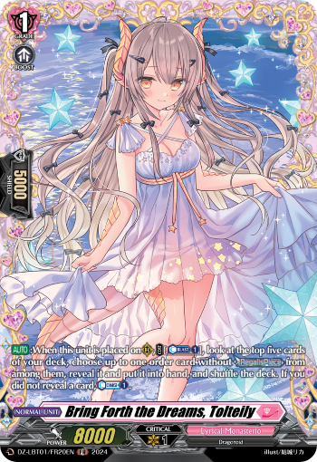 (FR20) Cardfight Vanguard Lyrical Monasterio: Sparkling Stars! Single: Bring Forth the Dreams, Tolteily [D-Format] (V.2 - Frame Rare)  Frame Rare