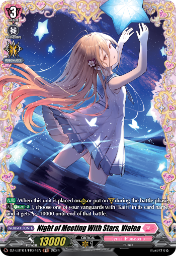 (FR24) Cardfight Vanguard Lyrical Monasterio: Sparkling Stars! Single: Night of Meeting With Stars, Viatea [D-Format] (V.2 - Frame Rare)  Frame Rare
