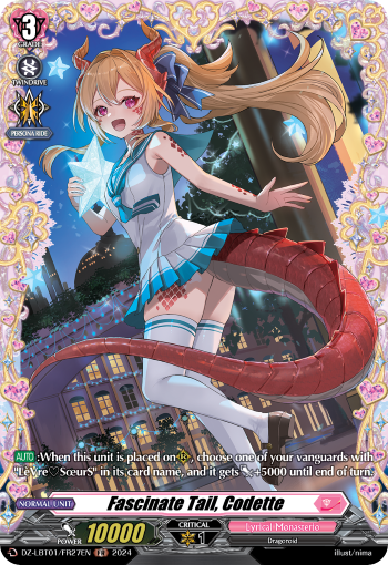 (FR27) Cardfight Vanguard Lyrical Monasterio: Sparkling Stars! Single: Fascinate Tail, Codette [D-Format] (V.2 - Frame Rare)  Frame Rare