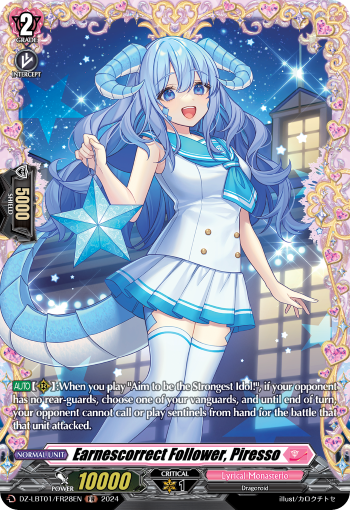 (FR28) Cardfight Vanguard Lyrical Monasterio: Sparkling Stars! Single: Earnescorrect Follower, Piresso [D-Format] (V.2 - Frame Rare)  Frame Rare