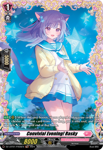 (FR35) Cardfight Vanguard Lyrical Monasterio: Sparkling Stars! Single: Convivial Evening! Rasky [D-Format] (V.2 - Frame Rare)  Frame Rare
