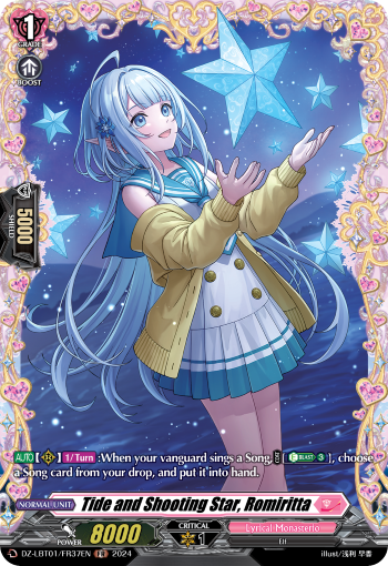 (FR37) Cardfight Vanguard Lyrical Monasterio: Sparkling Stars! Single: Tide and Shooting Star, Romiritta [D-Format] (V.2 - Frame Rare)  Frame Rare