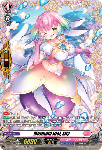 (FR42) Cardfight Vanguard Lyrical Monasterio: Sparkling Stars! Single: Mermaid Idol, Elly [D-Format] (V.2 - Frame Rare)  Frame Rare
