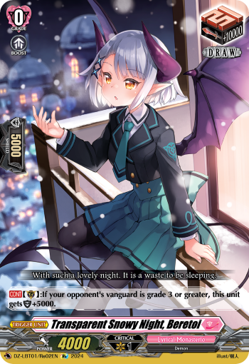 (Re02) Cardfight Vanguard Lyrical Monasterio: Sparkling Stars! Single: Transparent Snowy Night, Beretoi [D Format]  Special Reprint