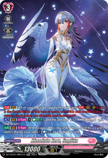 (SR01) Cardfight Vanguard Lyrical Monasterio: Sparkling Stars! Single: Absolute Zero, Sagitta [D-Format] (V.4 - Silver Rare)  Silver Rare