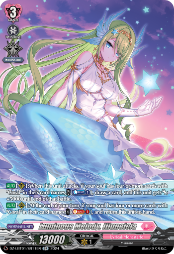 (SR11) Cardfight Vanguard Lyrical Monasterio: Sparkling Stars! Single: Luminous Melody, Illuneicia [D-Format] (V.3 - Silver Rare)  Silver Rare