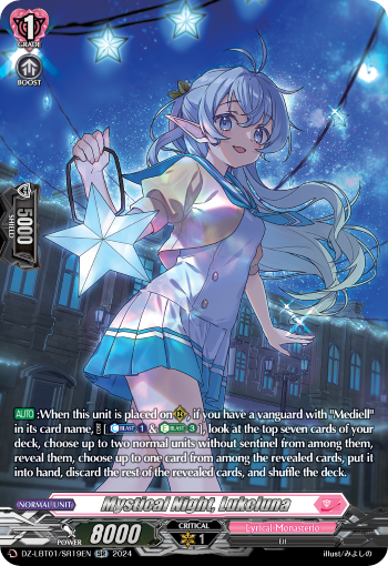 (SR19) Cardfight Vanguard Lyrical Monasterio: Sparkling Stars! Single: Mystical Night, Lukcluna [D-Format] (V.3 - Silver Rare)  Silver Rare