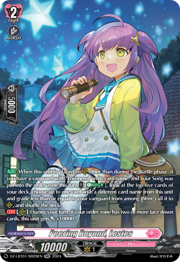 (SR29) Cardfight Vanguard Lyrical Monasterio: Sparkling Stars! Single: Peering Beyond, Lestes [D-Format] (V.3 - Silver Rare)  Silver Rare