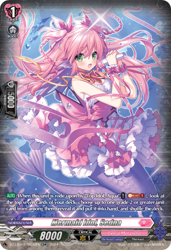 (SR38) Cardfight Vanguard Lyrical Monasterio: Sparkling Stars! Single: Mermaid Idol, Sedna [D-Format] (V.3 - Silver Rare)  Silver Rare