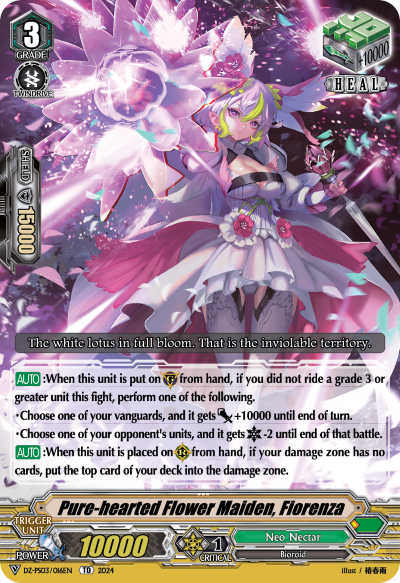 (016) Cardfight Vanguard Premium Deckset: Musketeer Single: Pure-hearted Flower Maiden, Fiorenza [V Format]  Trial Deck