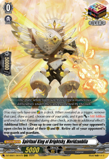 (001) Cardfight Vanguard Festival Booster 2024 Single: Spiritual King of Brightsky, Meridzanblia [D-Format]  Over RR