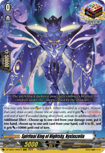 (002) Cardfight Vanguard Festival Booster 2024 Single: Spiritual King of Nightsky, Nyxlaszelia [D-Format]  Over RR