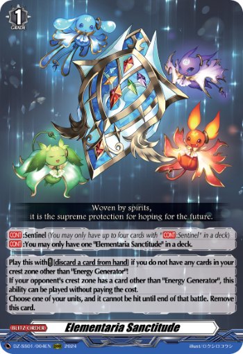 (004) Cardfight Vanguard Festival Booster 2024 Single: Elementaria Sanctitude [D Format]  Over RR