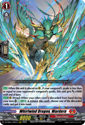 (005) Cardfight Vanguard Festival Booster 2024 Single: Whirlwind Dragon, Wardorn [D-Format] (V.1 - Triple Rare)  Triple Rare