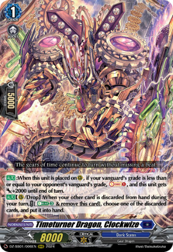 (006) Cardfight Vanguard Festival Booster 2024 Single: Timeturner Dragon, Clockwize [D-Format] (V.1 - Triple Rare)  Triple Rare