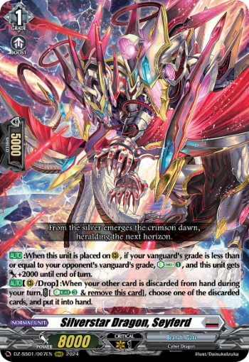(007) Cardfight Vanguard Festival Booster 2024 Single: Silverstar Dragon, Seyferd [D-Format] (V.1 - Triple Rare)  Triple Rare