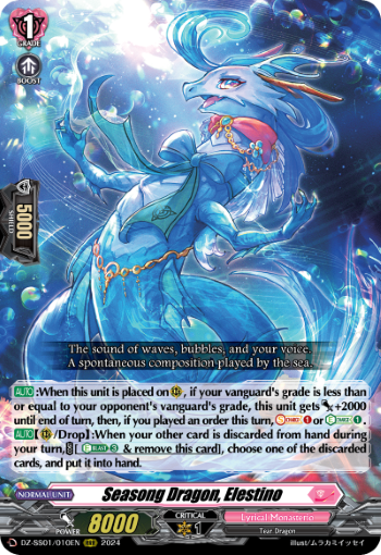 (010) Cardfight Vanguard Festival Booster 2024 Single: Seasong, Elestino [D-Format] (V.1 - Triple Rare)  Triple Rare