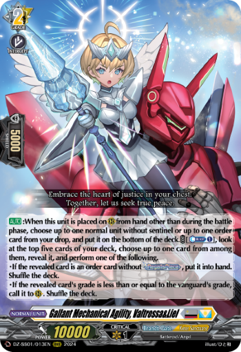 (013) Cardfight Vanguard Festival Booster 2024 Single: Gallant Mechanical Agility, Valtrossa&Liel [D-Format] (V.1 - Triple Rare)  Triple Rare