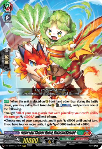 (015) Cardfight Vanguard Festival Booster 2024 Single: Flame Leaf Chaotic Dance, Hakusui&Remred [D-Format] (V.1 - Triple Rare)  Triple Rare