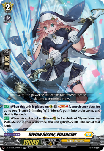 (022) Cardfight Vanguard Festival Booster 2024 Single: Divine Sister, Financier [D-Format]  Double Rare