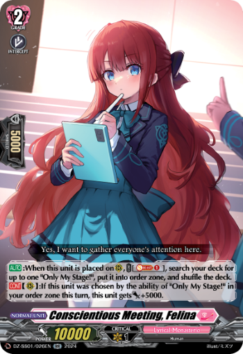 (026) Cardfight Vanguard Festival Booster 2024 Single: Conscientious Meeting, Felina [D-Format]  Double Rare