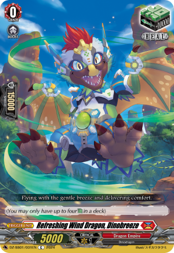 (031) Cardfight Vanguard Festival Booster 2024 Single: Refreshing Wind Dragon, Dinobreeze [D-Format]  Common