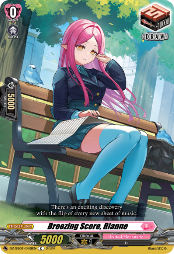 (049) Cardfight Vanguard Festival Booster 2024 Single: Breezing Score, Rianne [D-Format]  Common