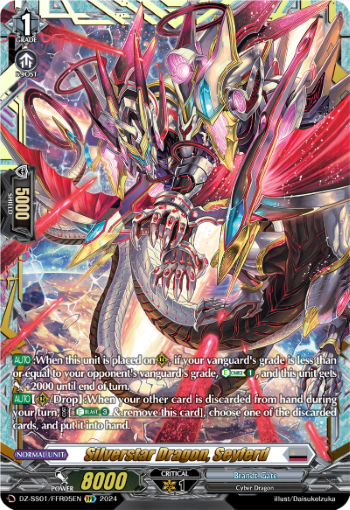 (FFR05) Cardfight Vanguard Festival Booster 2024 Single: Silverstar Dragon, Seyferd [D-Format] (V.2 - Double Frame Rare)  Double Frame Rare