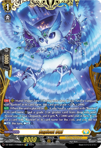 (FFR08) Cardfight Vanguard Festival Booster 2024 Single: Sapient Owl [D-Format] (V.1 - Double Frame Rare)  Double Frame Rare