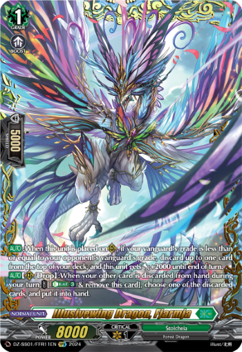 (FFR11) Cardfight Vanguard Festival Booster 2024 Single: Illusivewing Dragon, Fjarmja [D-Format] (V.2 - Double Frame Rare)  Double Frame Rare