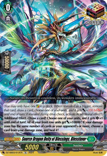 (012) Cardfight Vanguard Stride Deckset: Nightrose Single: Source Dragon Deity of Blessings, Blessfavor [D Format]  Trial Deck