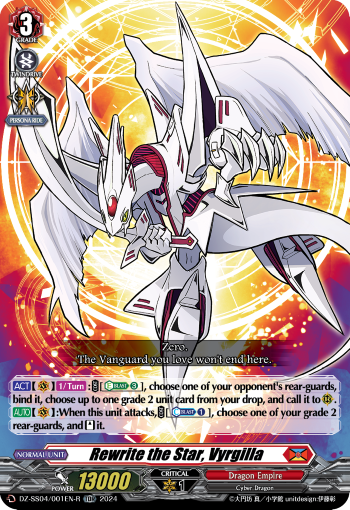 (001-R) Cardfight Vanguard Stardust Blade Single: Rewrite the Star, Vyrgilla [D-Format] (V.2 - Trial Deck Rare)  Trial Deck Rare