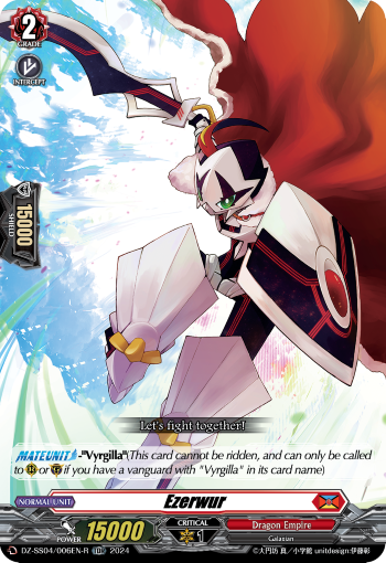 (006-R) Cardfight Vanguard Stardust Blade Single: Ezerwur [D-Format] (V.2 - Trial Deck Rare)  Trial Deck Rare