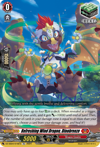 (016) Cardfight Vanguard Stardust Blade Single: Refreshing Wind Dragon, Dinobreeze [D-Format]  Trial Deck