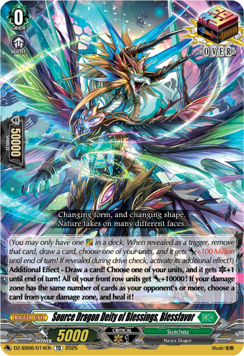 (014) Cardfight Vanguard Master Deckset: Urara Haneyama Single: Source Dragon Deity of Blessings, Blessfavor [D Format]  Trial Deck
