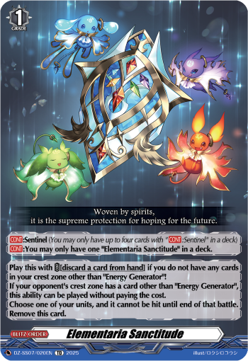 (020) Cardfight Vanguard Master Deckset: Michiru Hazama Single: Elementaria Sanctitude [D Format]  Trial Deck