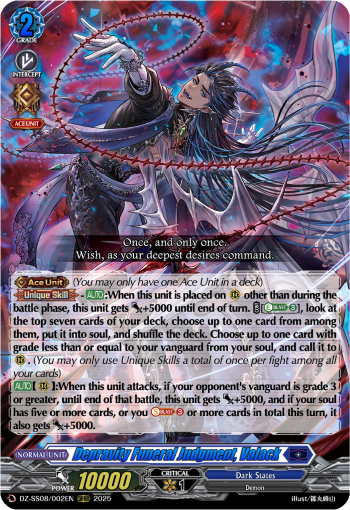 (002) Cardfight Vanguard Festival Booster 2025 Single: Depravity Funeral Judgment, Valack [D-Format]  Feature Rare