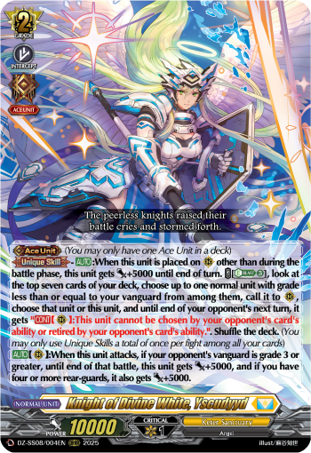 (004) Cardfight Vanguard Festival Booster 2025 Single: Knight of Divine White, Yscudyyd [D-Format]  Feature Rare