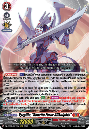 (007) Cardfight Vanguard Festival Booster 2025 Single: Vyrgilla, Rewrite Form: Alfknights [D-Format] (V.1 - Triple Rare)  Triple Rare