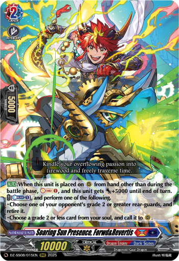 (015) Cardfight Vanguard Festival Booster 2025 Single: Soaring Sun Presence, Forwd&Revertis [D-Format]  Triple Rare