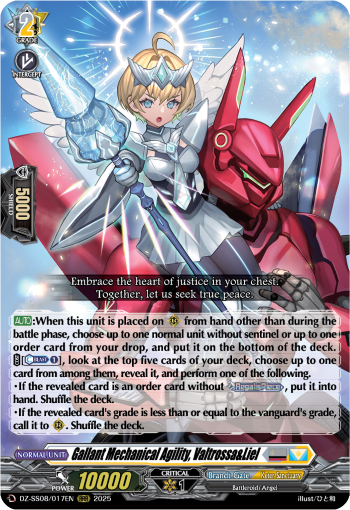 (017) Cardfight Vanguard Festival Booster 2025 Single: Gallant Mechanical Agility, Valtrossa&Liel [D-Format]  Triple Rare