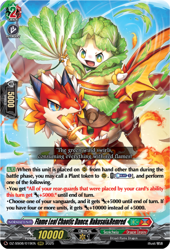 (019) Cardfight Vanguard Festival Booster 2025 Single: Flame Leaf Chaotic Dance, Hakusui&Remred [D-Format]  Triple Rare