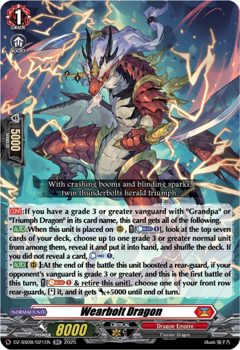 (021) Cardfight Vanguard Festival Booster 2025 Single: Wearbolt Dragon [D-Format]  Double Rare