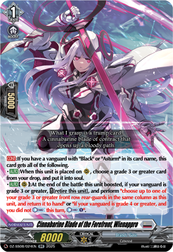 (024) Cardfight Vanguard Festival Booster 2025 Single: Cinnabarine Blade of the Forefront, Wienappro [D-Format]  Double Rare