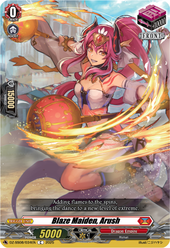 (034) Cardfight Vanguard Festival Booster 2025 Single: Blaze Maiden, Arush [D Format]  Common