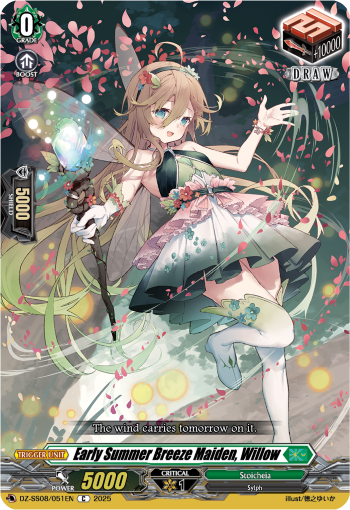 (051) Cardfight Vanguard Festival Booster 2025 Single: Early Summer Breeze Maiden, Willow [D Format]  Common
