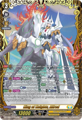 (FFR10) Cardfight Vanguard Festival Booster 2025 Single: King of Knights, Alfred [D-Format] (V.2 - Double Frame Rare)  Double Frame Rare